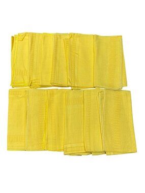 VTG Linen Cloth Napkins Set of 12 Butter Yellow (READ) 16" X 16" Woven Curtain S